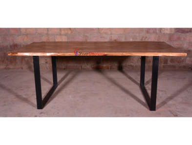 LED--001 Iron wood dining table