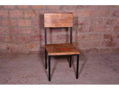 LED--003 Iron wooden chair